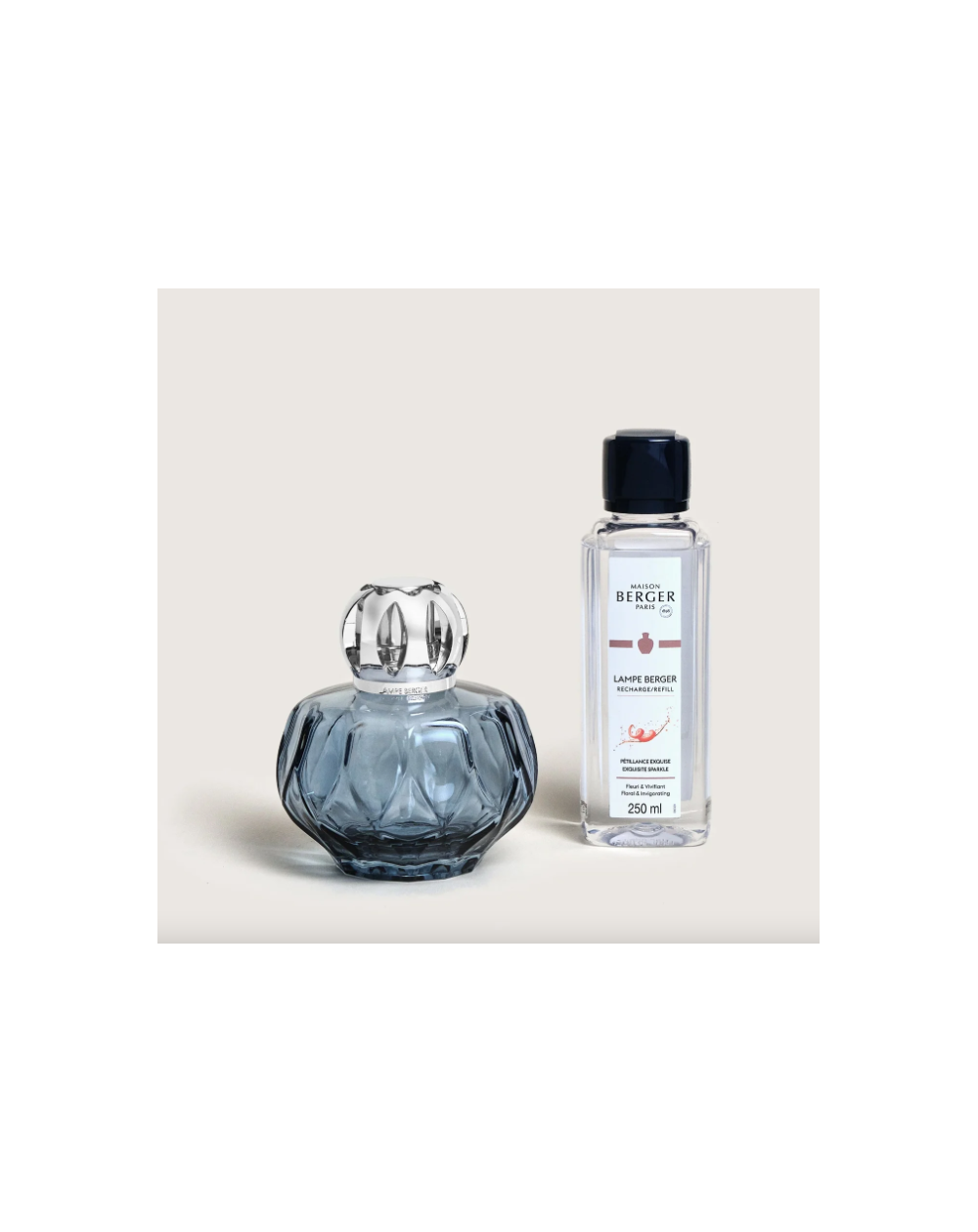 COFFRET LAMPE BERGER ROSALIE Bleue (avec Pétillance exquise 250ml)