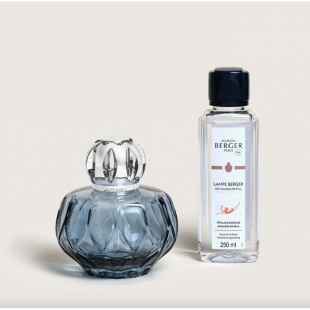 COFFRET LAMPE BERGER ROSALIE Bleue (avec Pétillance exquise 250ml)