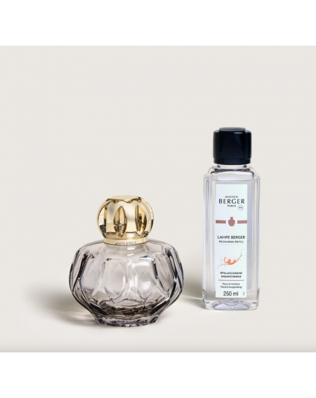COFFRET LAMPE BERGER ROSALIE Grise (avec Pétillance exquise 250ml)