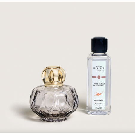 COFFRET LAMPE BERGER ROSALIE Grise (avec Pétillance exquise 250ml)