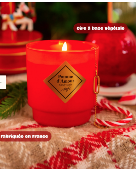 BOUGIE BIJOU Pomme d'amour MY JOLIE CANDLE - BR Doré