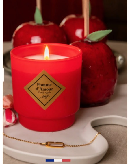 BOUGIE BIJOU Pomme d'amour MY JOLIE CANDLE - BR Doré