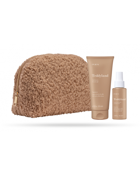 Coffret Teddyland Marron - Lait et Grains de café (Gel douche/eau parfumé)