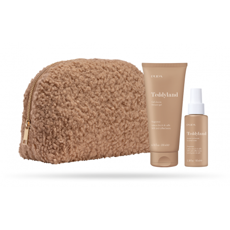 Coffret Teddyland Marron - Lait et Grains de café (Gel douche/eau parfumé)