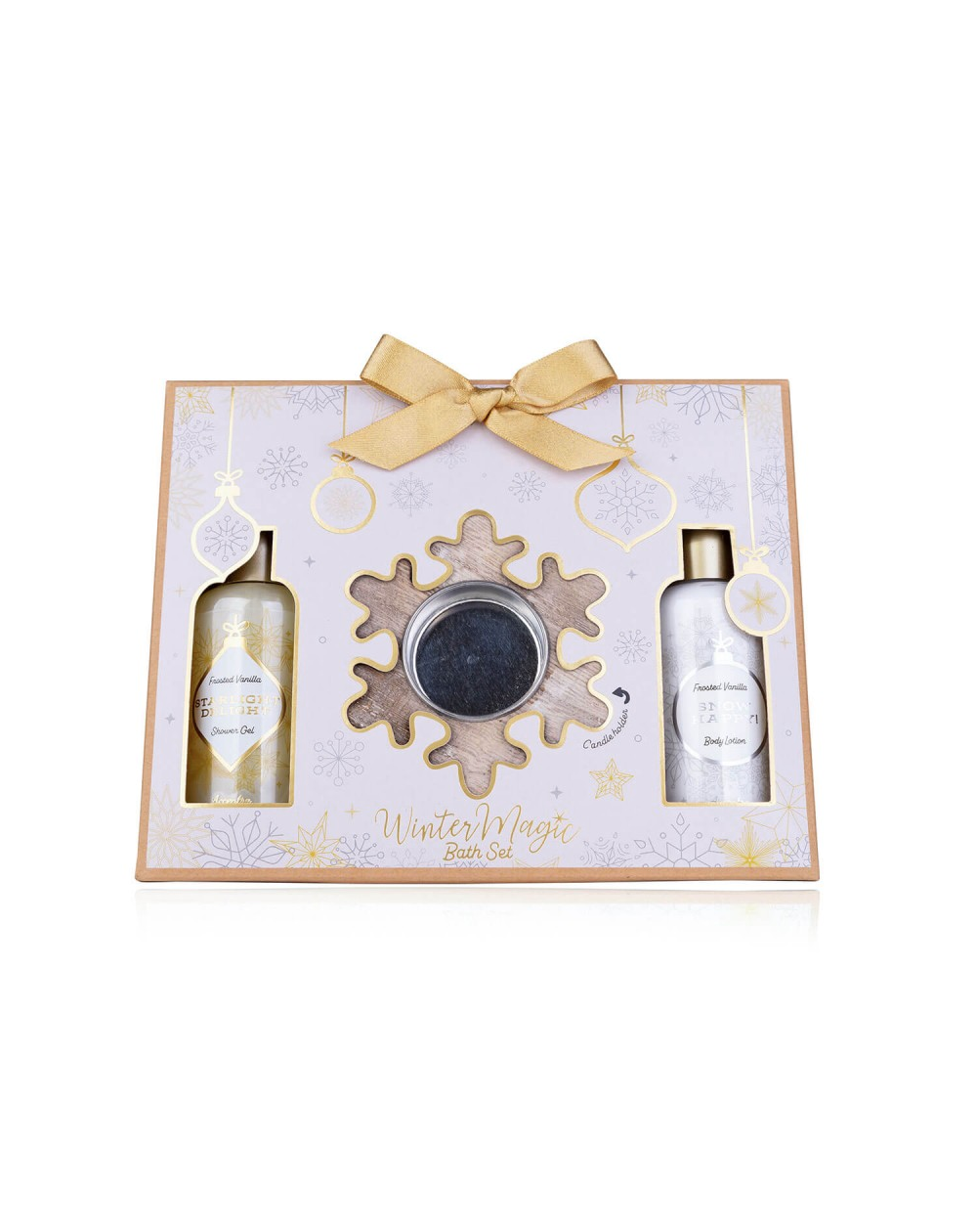 Coffret pour le corps WINTER MAGIC + Photophore flocon