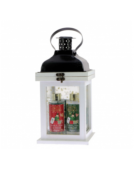 Coffret corps avec Lanterne bois HELLO WINTER