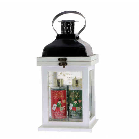 Coffret corps avec Lanterne bois HELLO WINTER