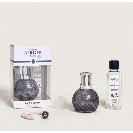 COFFRET LAMPE BERGER DISCO GRISE
