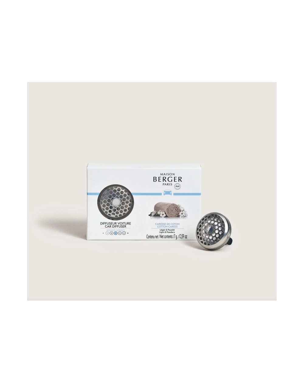 DIFFUSEUR VOITURE Caresse de Coton Argent