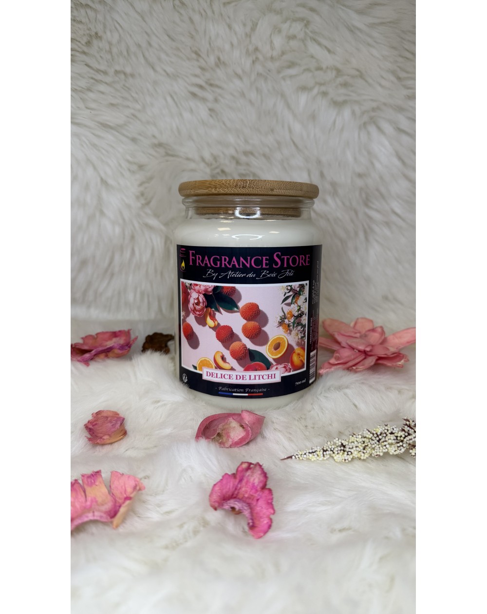 BOUGIE PARFUMEE DELICE DE LITCHI Grande Jarre 700ML FRAGRANCE STORE