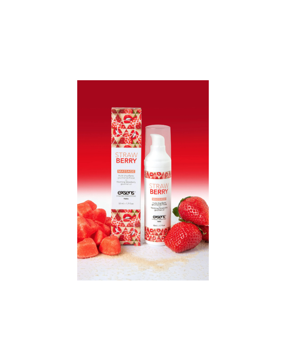 HUILE DE MASSAGE HOT GOURMANDE FRAISE 50ML