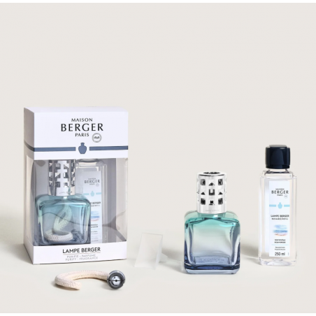 COFFRET LAMPE BERGER GLACON TURQUOISE/BLEUE