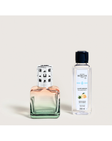 COFFRET LAMPE BERGER GLACON PECHE/VERTE