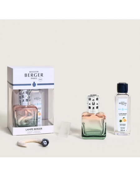 COFFRET LAMPE BERGER GLACON PECHE/VERTE