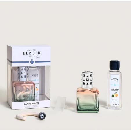 COFFRET LAMPE BERGER GLACON PECHE/VERTE