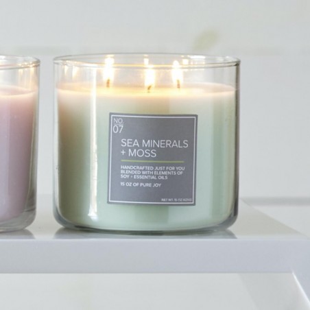 3 MECHES VILLAGE CANDLE SEA MINERALS & MOSS
