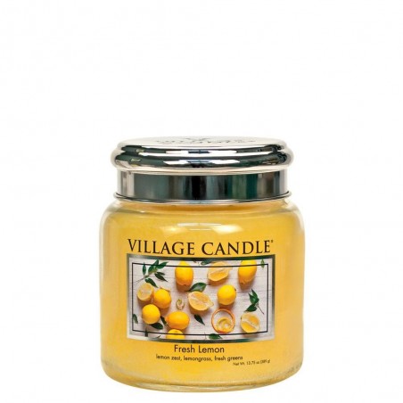 MOYENNE JARRE VILLAGE CANDLE FRESH LEMON