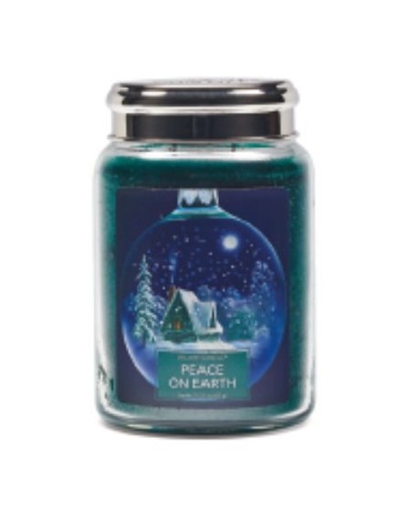 GRANDE JARRE VILLAGE CANDLE PEACE ON EARTH