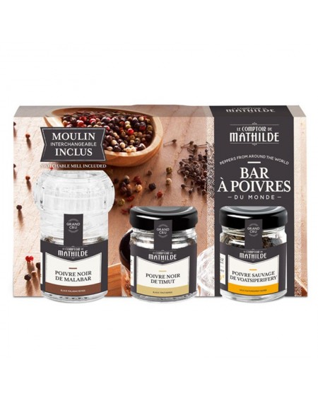COFFRET BAR A POIVRES DU MONDE 2X15G + 10G