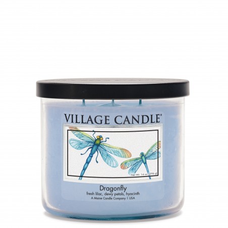 BOWL GARDENER'S FRIENDS VILLAGE CANDLE 3 MECHES DRAGONFLY