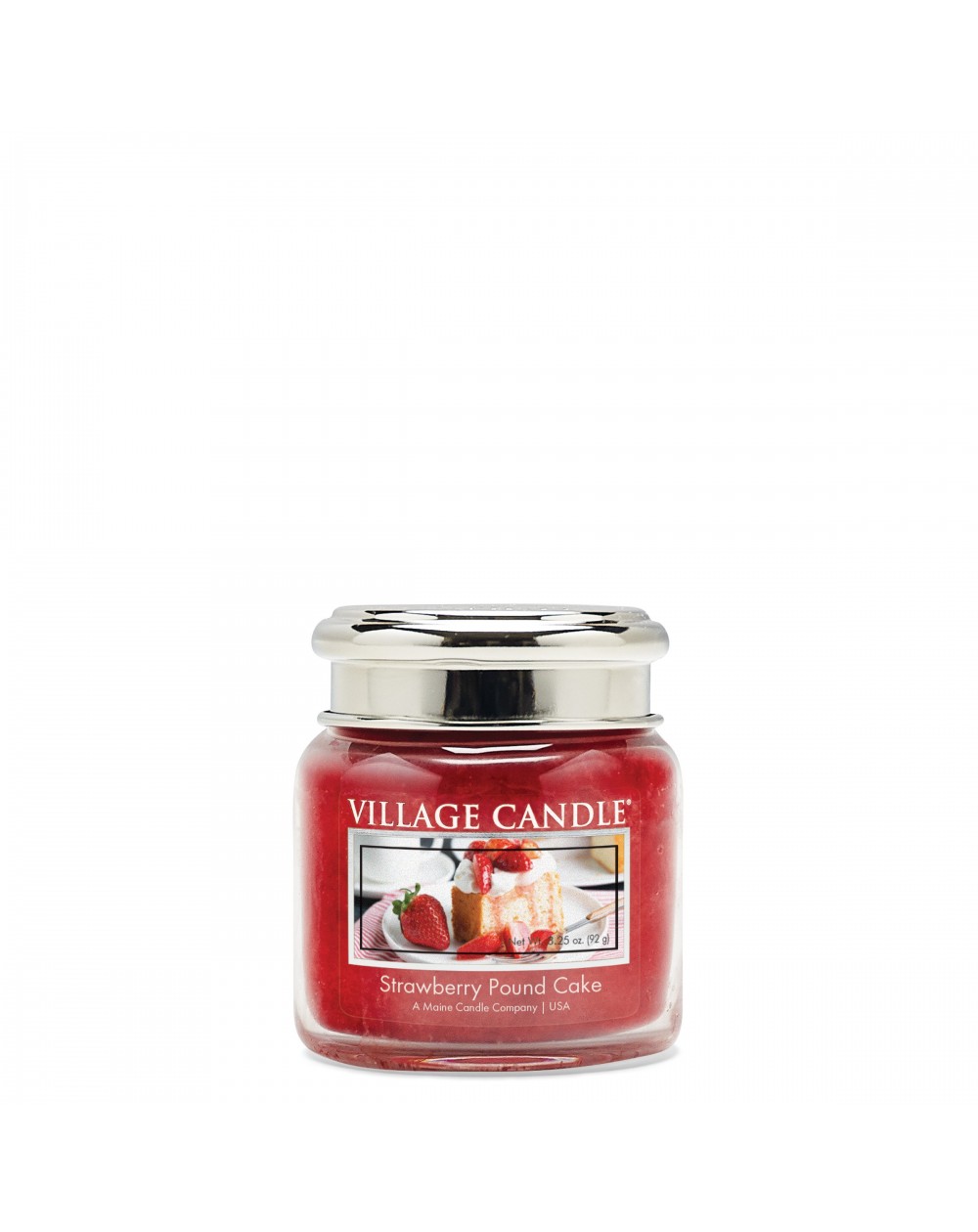 MINI JARRE VILLAGE CANDLE STRAWBERRY POUND CAKE