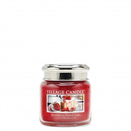 MINI JARRE VILLAGE CANDLE STRAWBERRY POUND CAKE