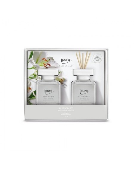 Coffret Bouquet parfumé White Lily 2x50ml Essentials Ipuro