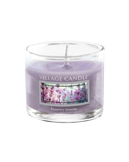 MINI GLASS VILLAGE CANDLE ROSEMARY LAVENDER