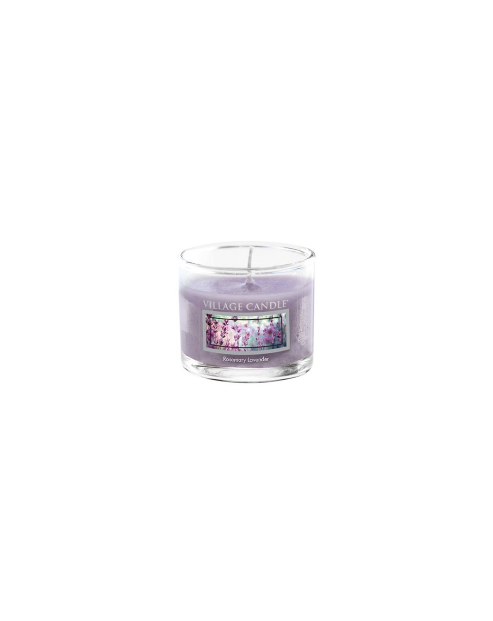 MINI GLASS VILLAGE CANDLE ROSEMARY LAVENDER