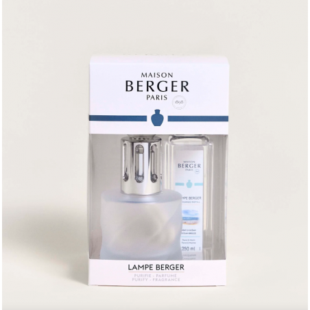 COFFRET LAMPE SPIRALE BLANCHE GIVRÉE VENT D'OCÉAN