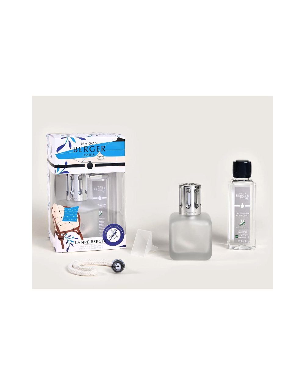 COFFRET LAMPE BERGER GLACON GIVRÉE ANTI MOUSTIQUE