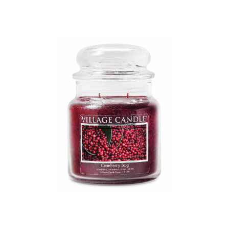 MOYENNE JARRE VILLAGE CANDLE CRANBERRY BOG