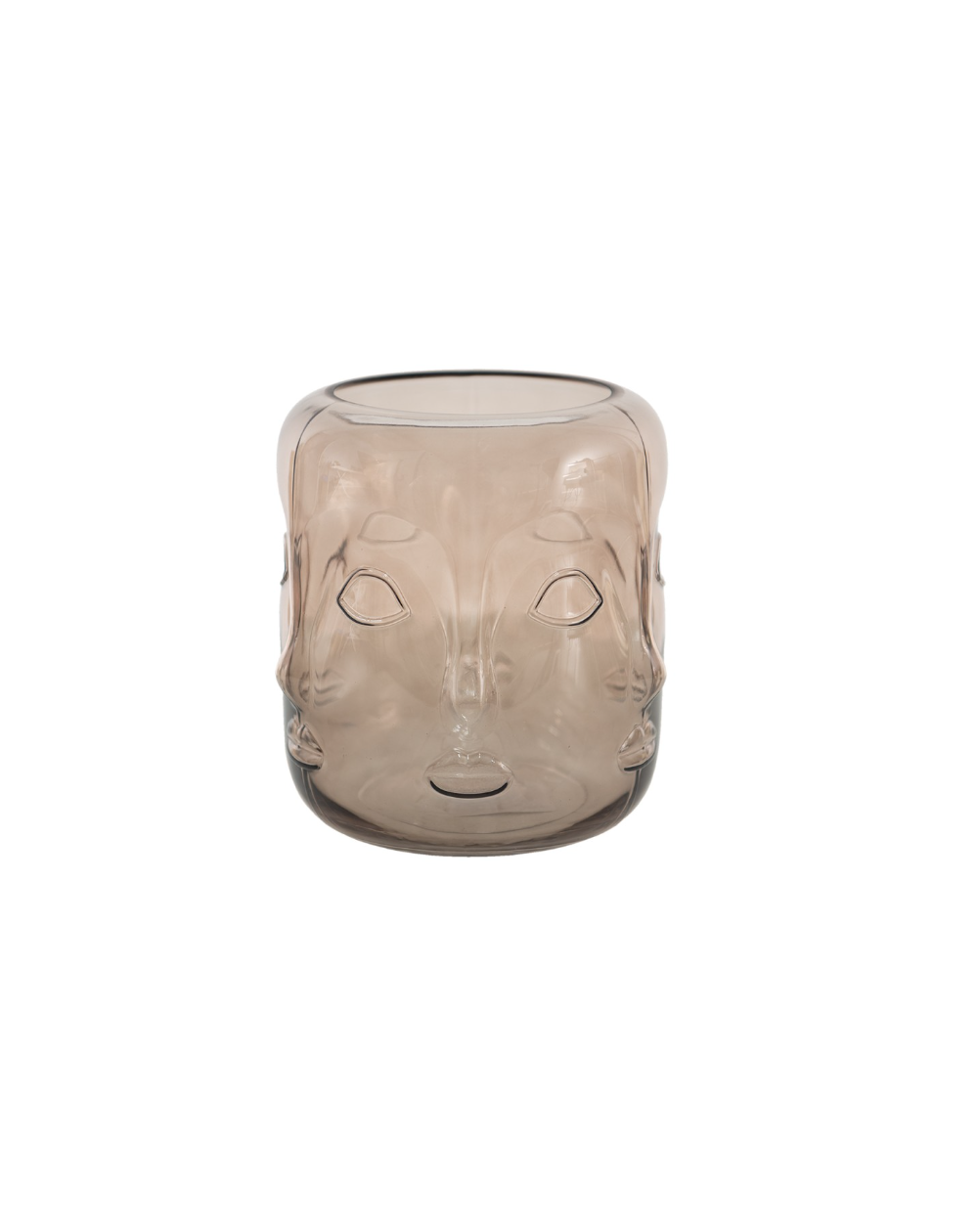 VASE MARRON VISAGE 18x21cm