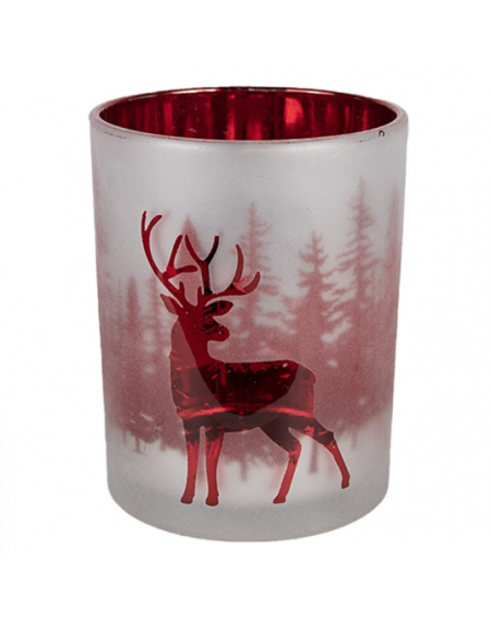 Set Photophore Blanc et Rouge Cerf