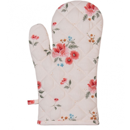 Gant de cuisine Beige Florale 18x30cm