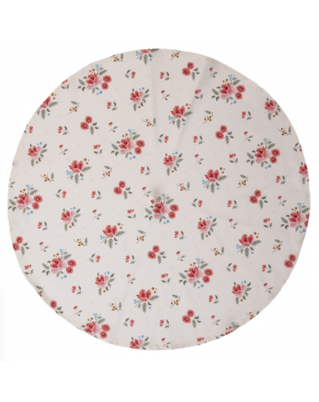 Torchon de cuisine Rond Beige Florale 80cm