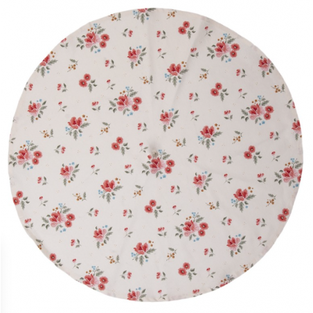 Torchon de cuisine Rond Beige Florale 80cm