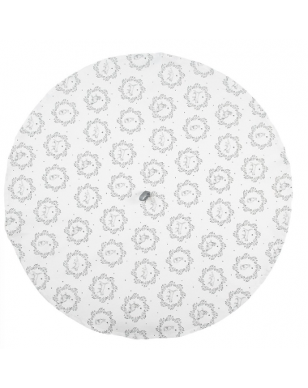 Torchon de cuisine Rond Gris blanc Chat 80cm