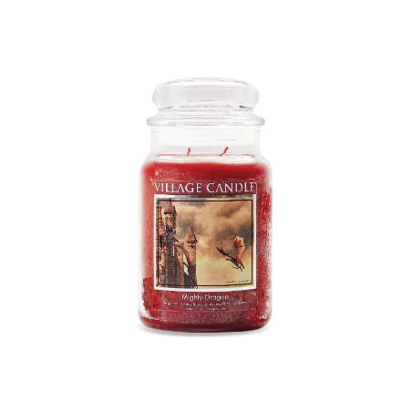 GRANDE JARRE VILLAGE CANDLE MIGHTY DRAGON FANTASY