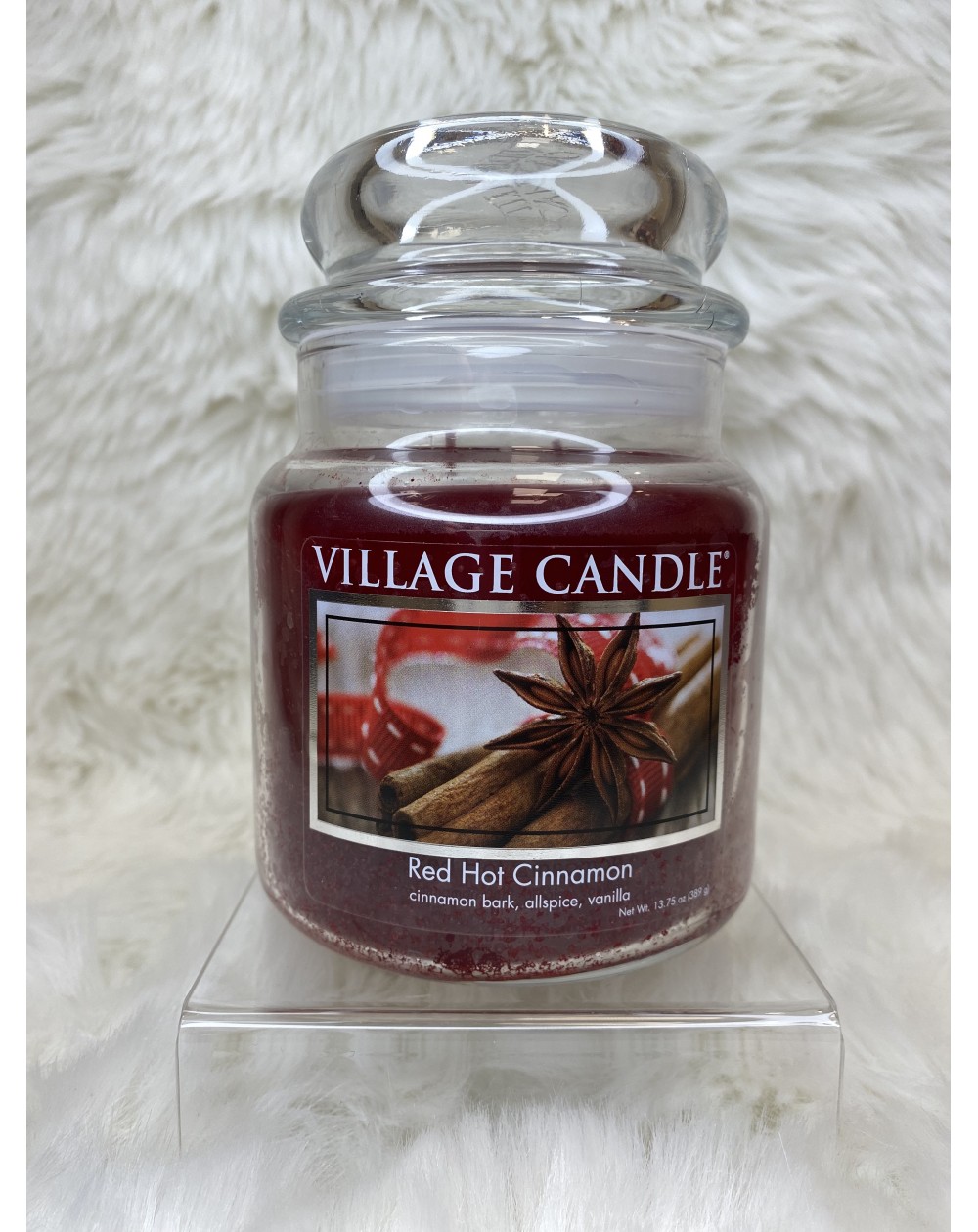 MOYENNE JARRE VILLAGE CANDLE RED HOT CINNAMON