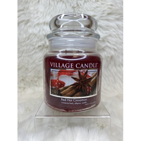 MOYENNE JARRE VILLAGE CANDLE RED HOT CINNAMON