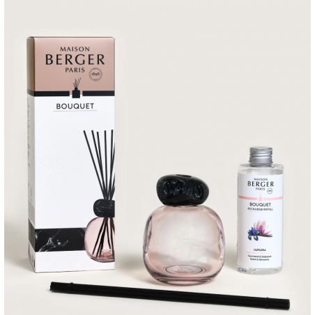BOUQUET MINERAL Rose/noir Liliflora Berger