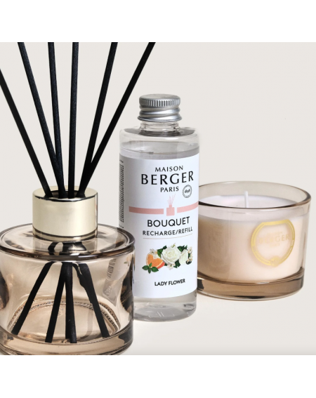 Duo mini Bouquet & Bougie ETERNITY Lady Flower