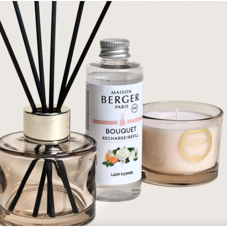 Duo mini Bouquet & Bougie ETERNITY Lady Flower