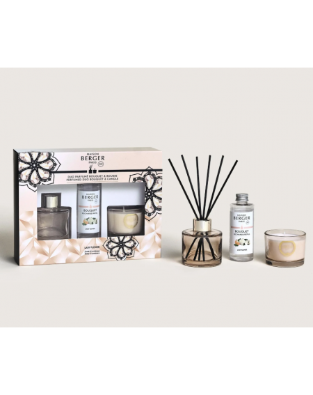 Duo mini Bouquet & Bougie ETERNITY Lady Flower